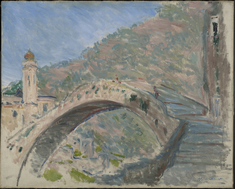 Dolceacqua, Nervia W884 üzerindeki eski köprü - Claude Monet