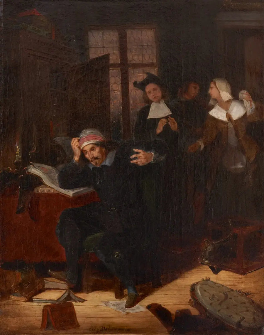 Kütüphanesinde Don Kişot - Eugène Delacroix