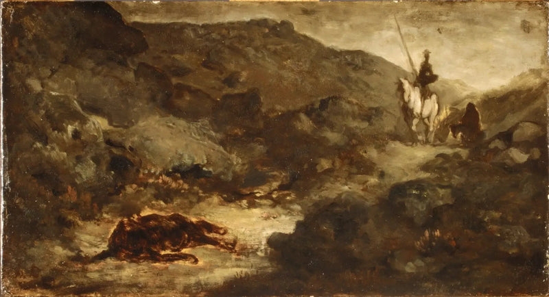 Don Quichotte ve ölü katır - Honoré Daumier