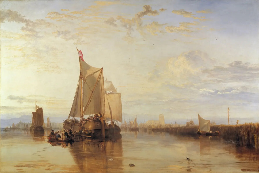 Dort, ya da Dordrecht: Rotterdam'dan gelen Dort paket teknesi rüzgarsız - J. M. W. Turner