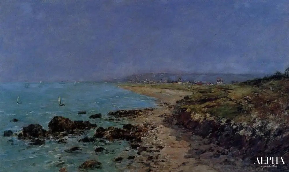 Douarnenez, le rivage et la baie - Eugène Boudin - Reproductions de tableaux et peintures haut de gamme