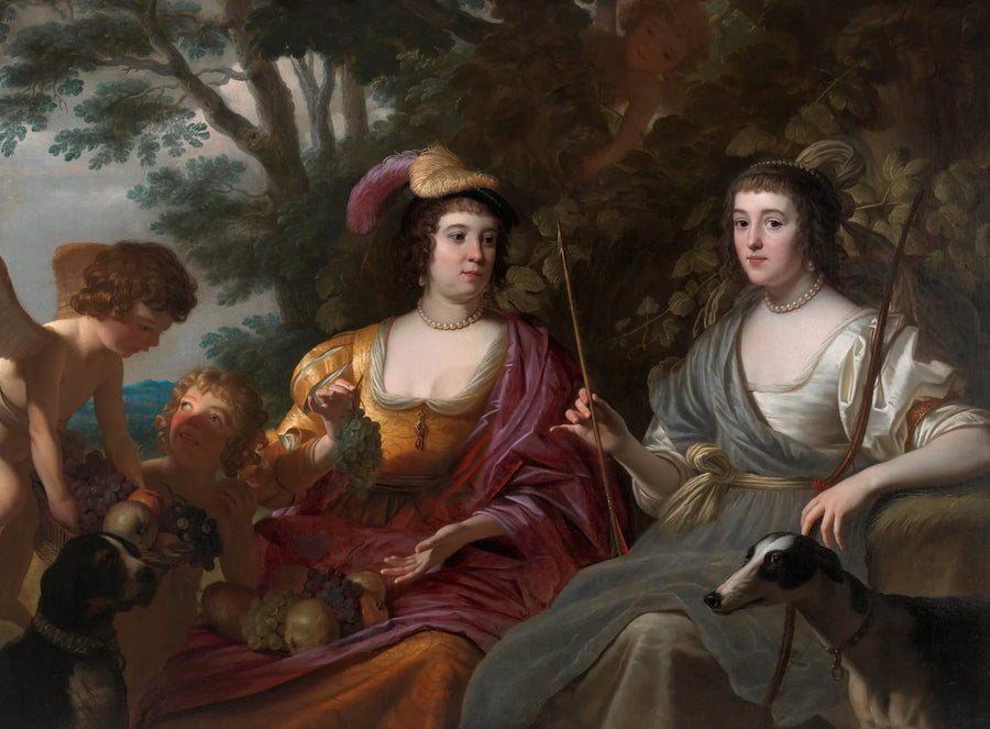 Amalia van Solms ve Charlotte de La Trémoïlle Çift Portresi - Gerrit van Honthorst