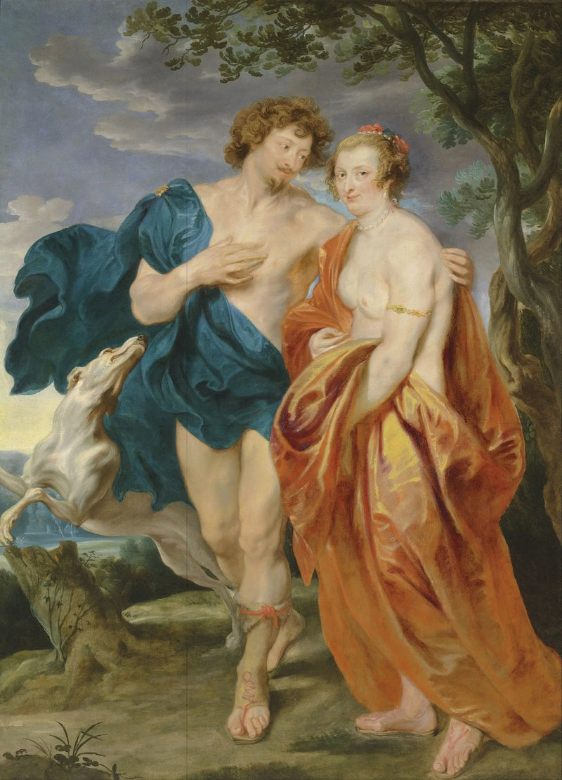 George Villiers, marquis ve eşsi Katherine Manners'in Çift Portresi, Venüs ve Adonis olarak - Antoine van Dyck