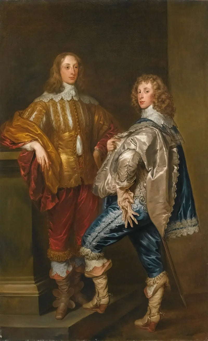 Lord John Stewart (1621-1644) ve Lord Bernard Stewart, gelecekteki Lichfield Kontu (1623-1645) çift portresi - Antoine van Dyck