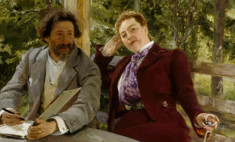 Natalia Nordmann ve Ilya Repin'in Çift Portresi - Ilya Repin