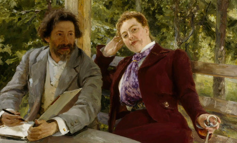 Natalia Nordmann ve Ilya Repin'in Çift Portresi - Ilya Repin