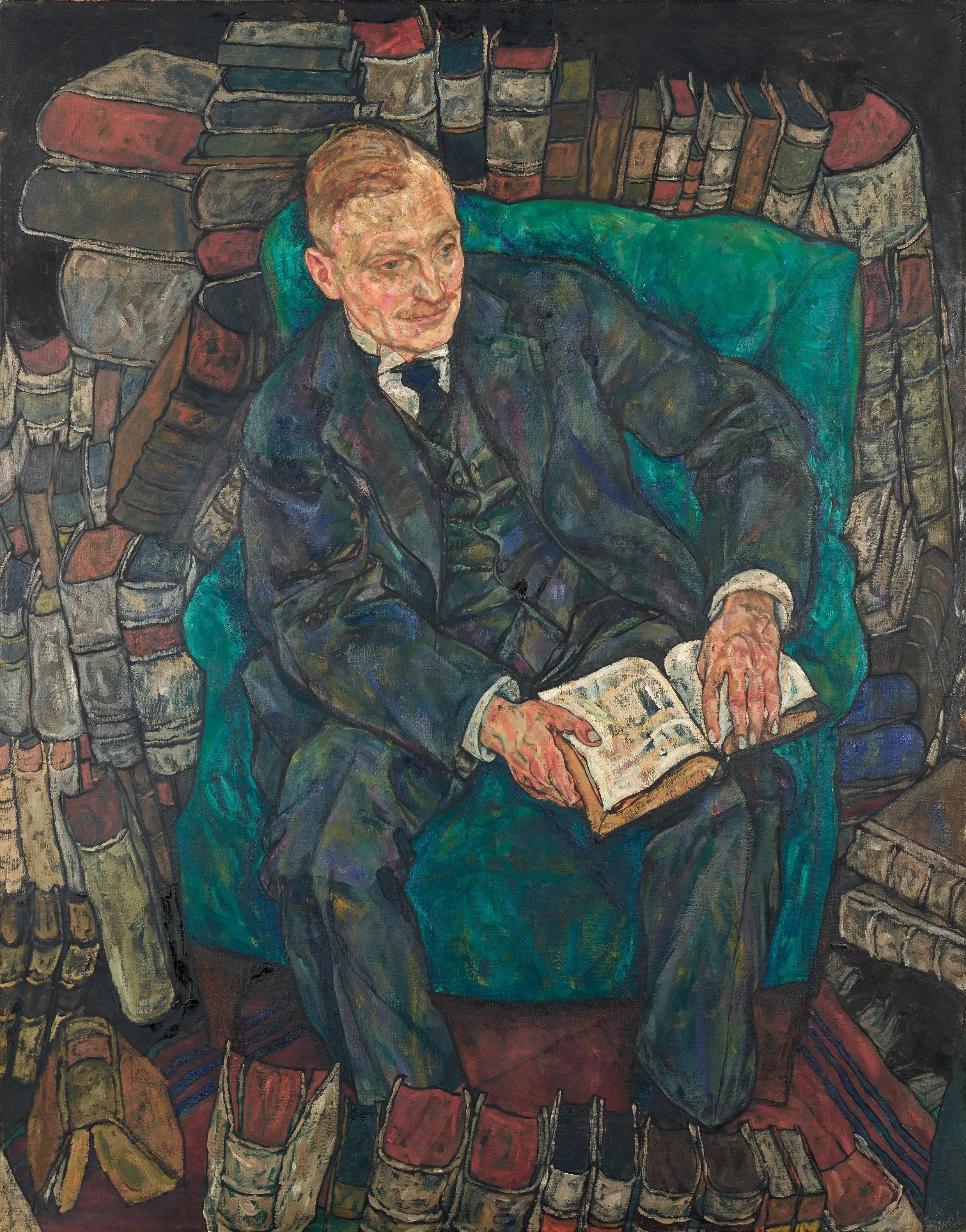 Dr Hugo Koller - Egon Schiele image 1 copie peinte à la main à l’huile