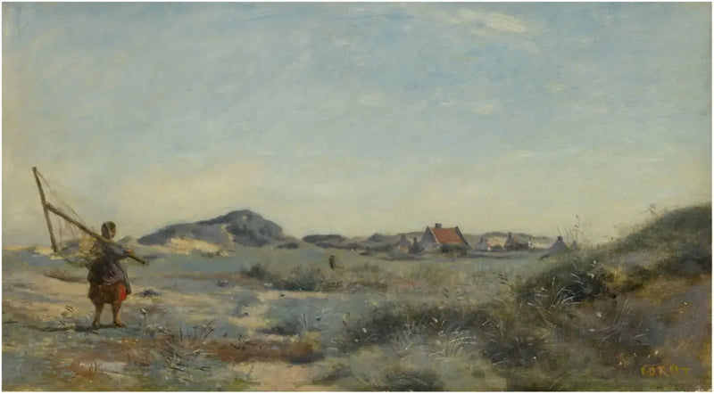 Dunkerque. Bir karides avcısı - Jean-Baptiste Camille Corot