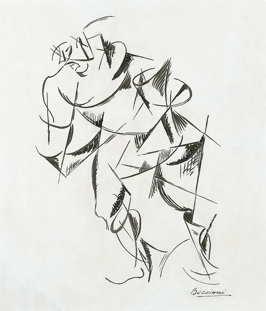 İnsan vücudunun dinamizmi: Boxer - Umberto Boccioni