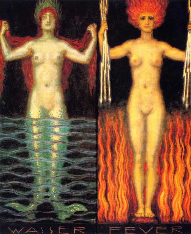Su ve Ateş - Franz Von Stuck