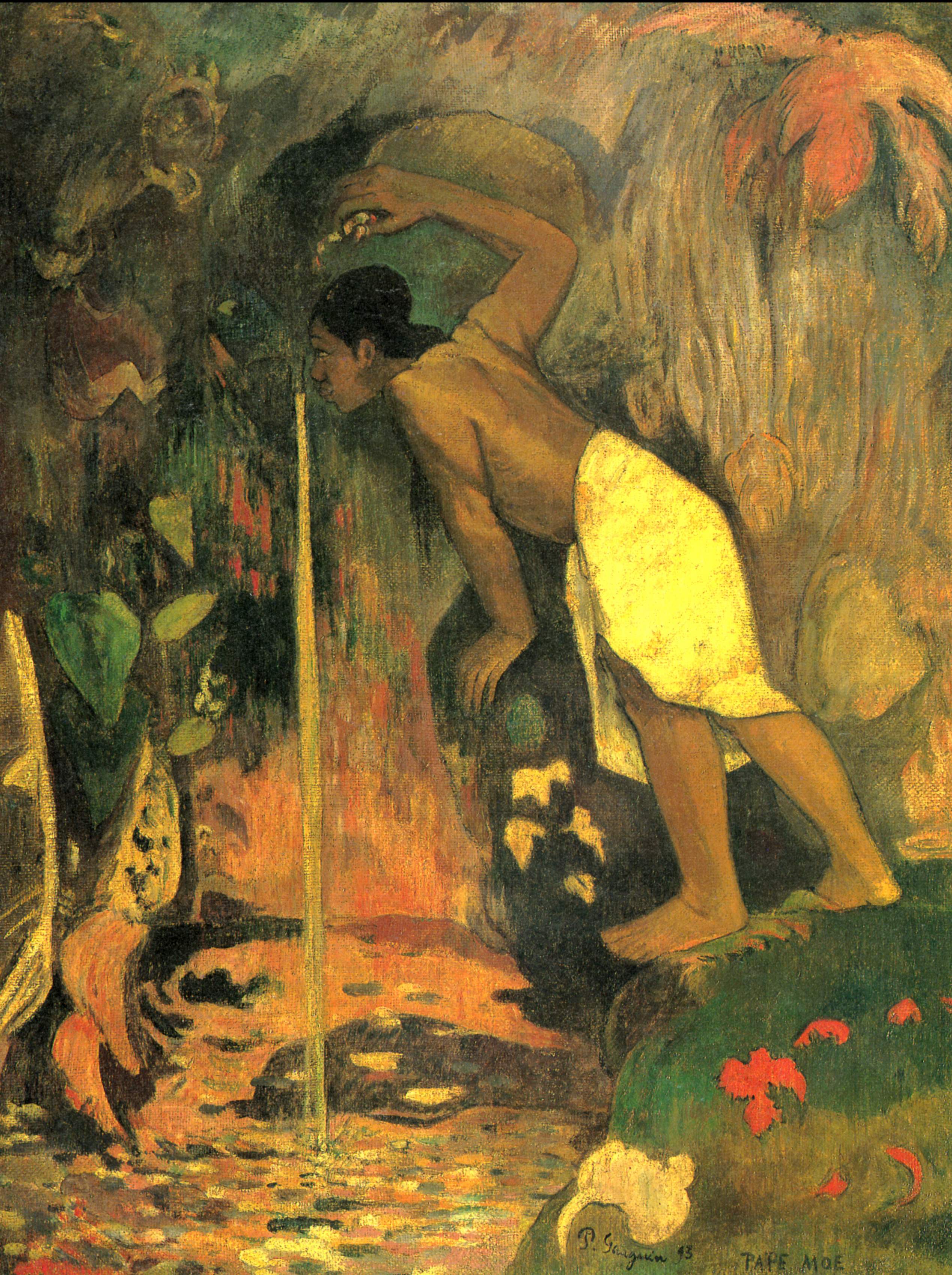 Reproduction du tableau « Eau mystérieuse - Paul Gauguin » par Alpha Reproduction en peinture à l’huile