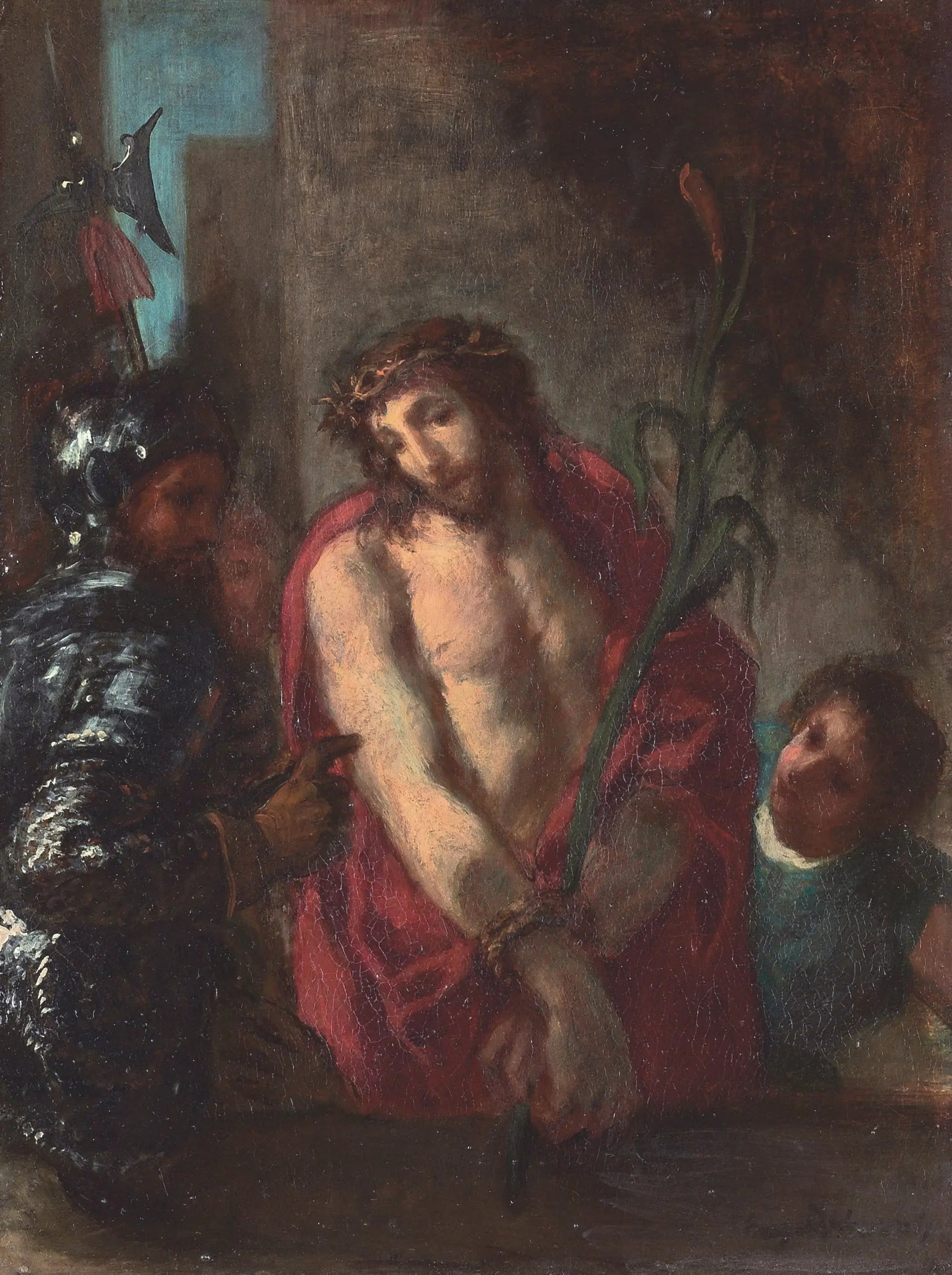 Ecce homo - Eugène Delacroix image 1 copie peinte à la main à l’huile