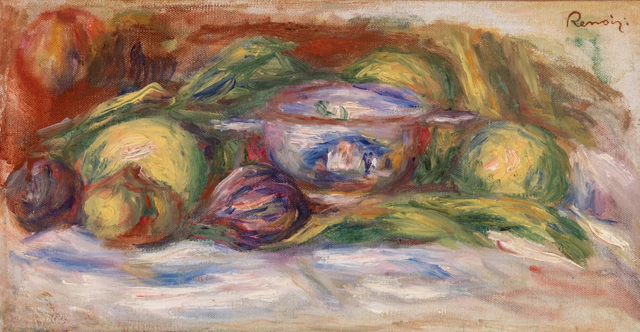 Kase, İncirler ve Elmalar (Kase, incirler ve elmalar) - Pierre-Auguste Renoir