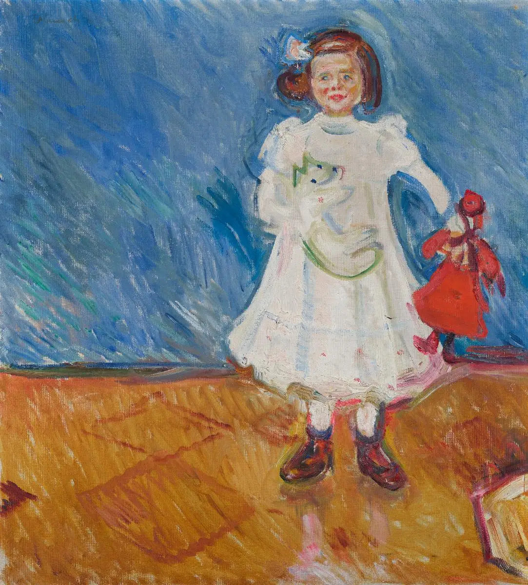 Reproduction du tableau « Edmute Esche à la poupée - Edvard Munch » par Alpha Reproduction en peinture à l’huile