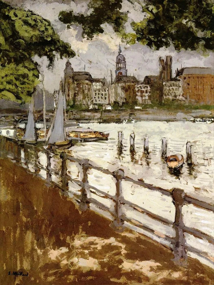 Vue de la Binnenalster, peinture de Édouard Vuillard