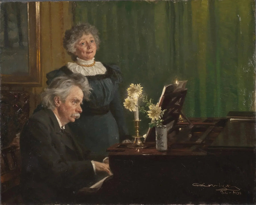 Edvard Grieg eşlik eden eşi - Peder Severin Krøyer