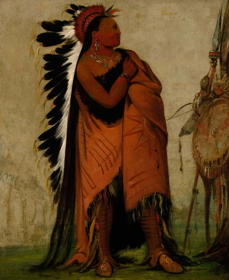 Eé-hee-a-duck-cée-a, Sa saçlarını bağlayan kişi - George Catlin
