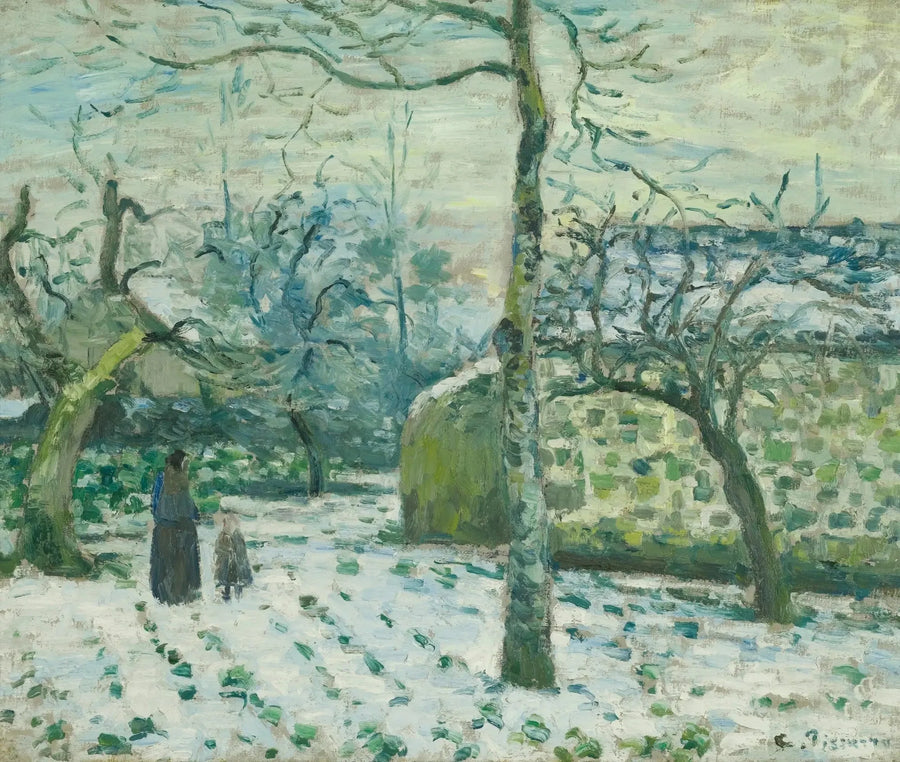 Montfoucault'da Kar Etkisi - Camille Pissarro