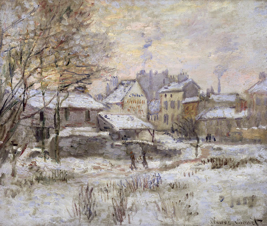 Kar etkisi, batan güneş W362 - Claude Monet