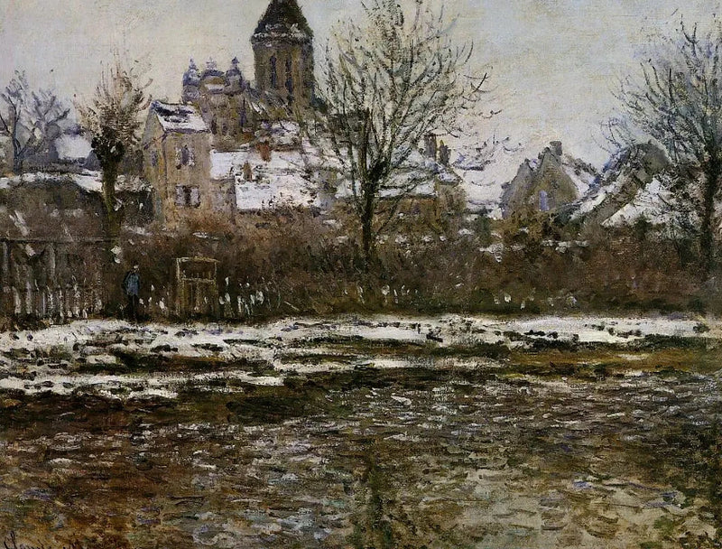 Vétheuil W506'da kar etkisi - Claude Monet