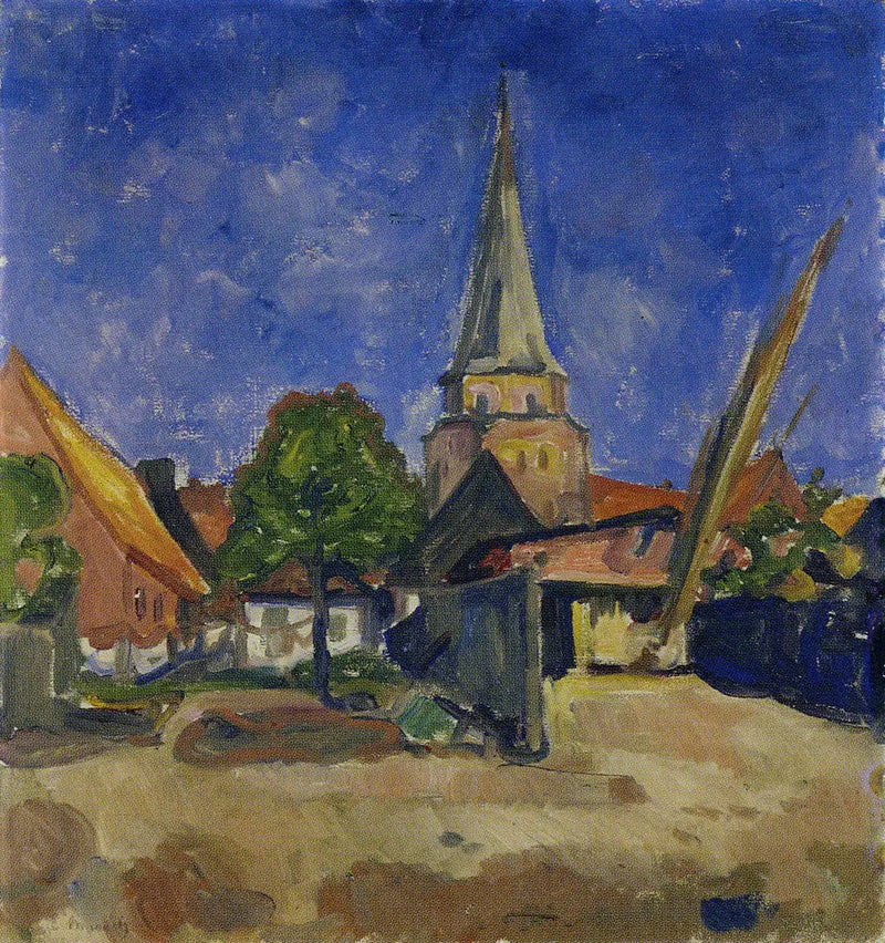Travemünde'deki Kilise - Edvard Munch
