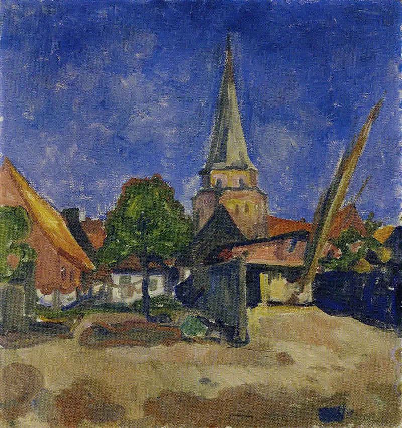 Travemünde'deki Kilise - Edvard Munch