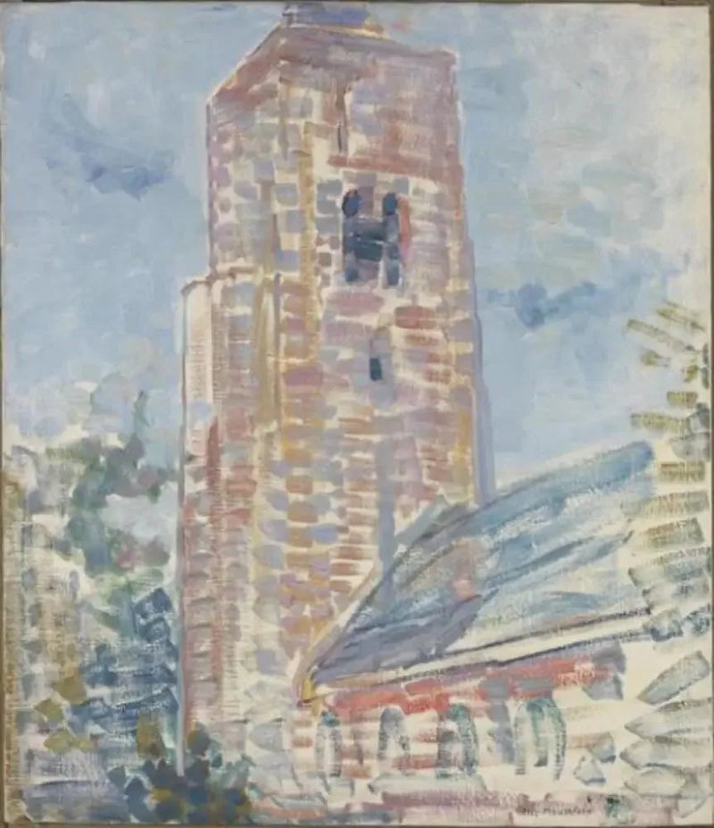 Oostkapelle Kilisesi, nef ve kule - Piet Mondrian