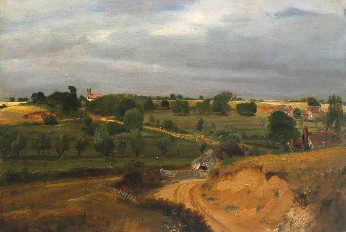 Église et village de Brightwell - John Constable - Alpha Reproduction