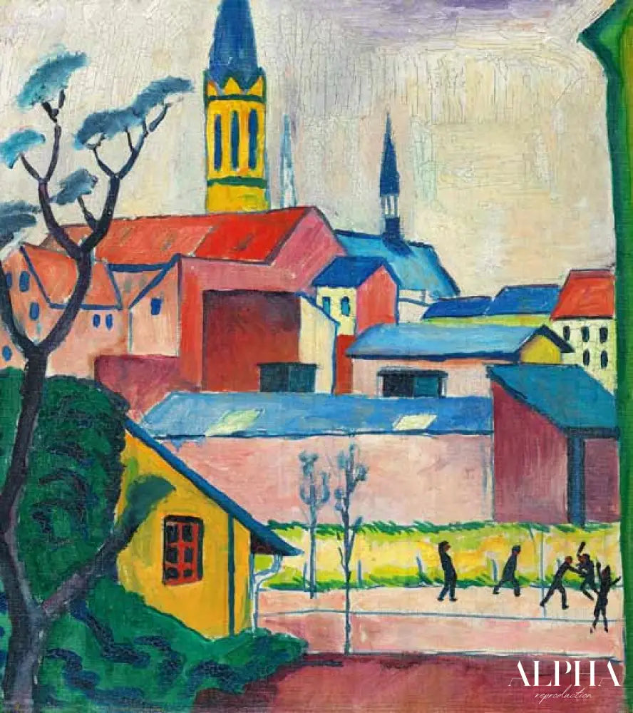 Église Sainte-Marie - August Macke - Reproductions de tableaux et peintures haut de gamme