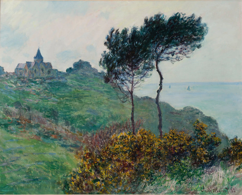 Varengeville Kilisesi, gri hava - Claude Monet