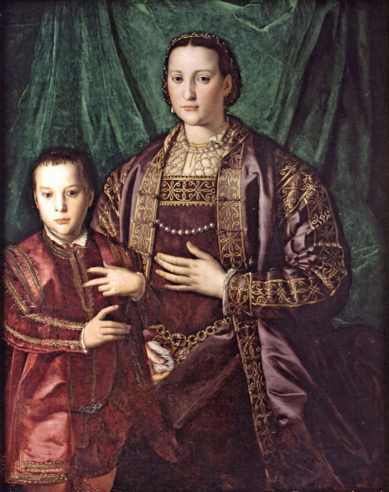 Eleonora di Toledo ve oğlu Francesco - Bronzino