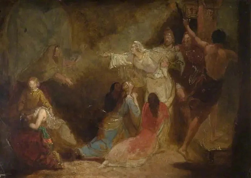 Elgiva, Başpiskopos Odon'un emriyle yakalandı - John Everett Millais