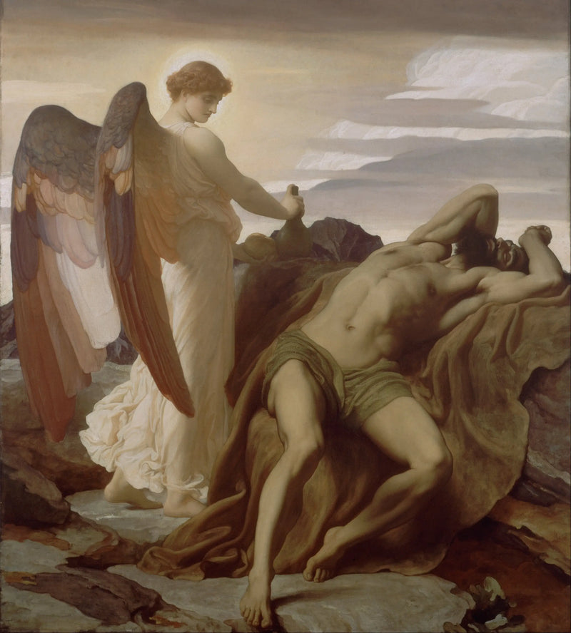 Çöl'deki Élie - Frederic Leighton