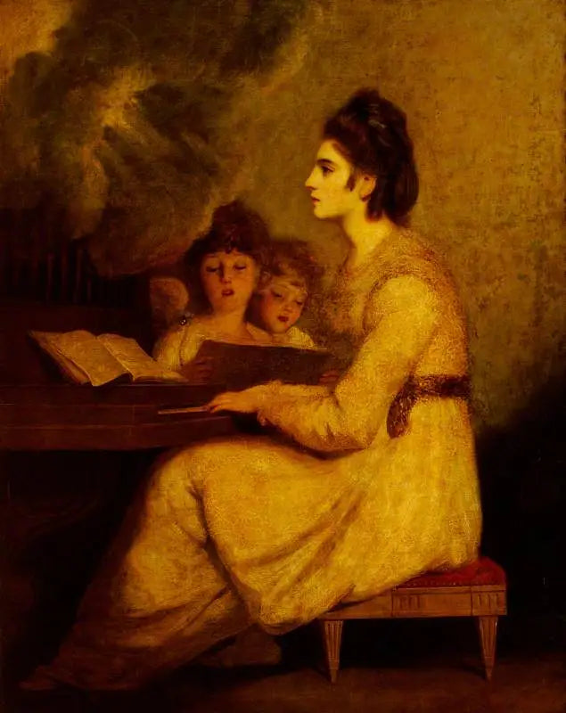 Elizabeth Linley (1754–1792), Mme Richard Brinsley Sheridan'ın Sainte Cécile rolündeki resmi - Joshua Reynolds