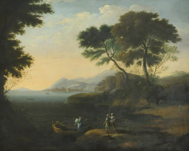 Carlo ve Ubaldo'nun Rinaldo'nun peşinden emanet edilmesi - Claude Lorrain