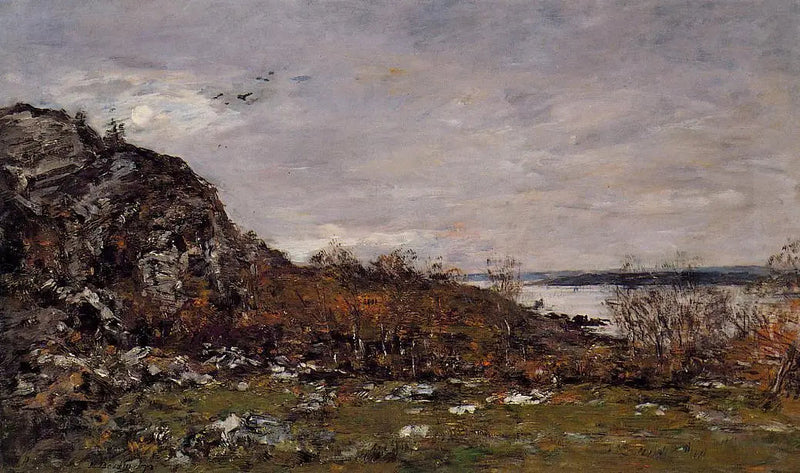 Brest yakınlarındaki Elorn Ağzı - Eugène Boudin
