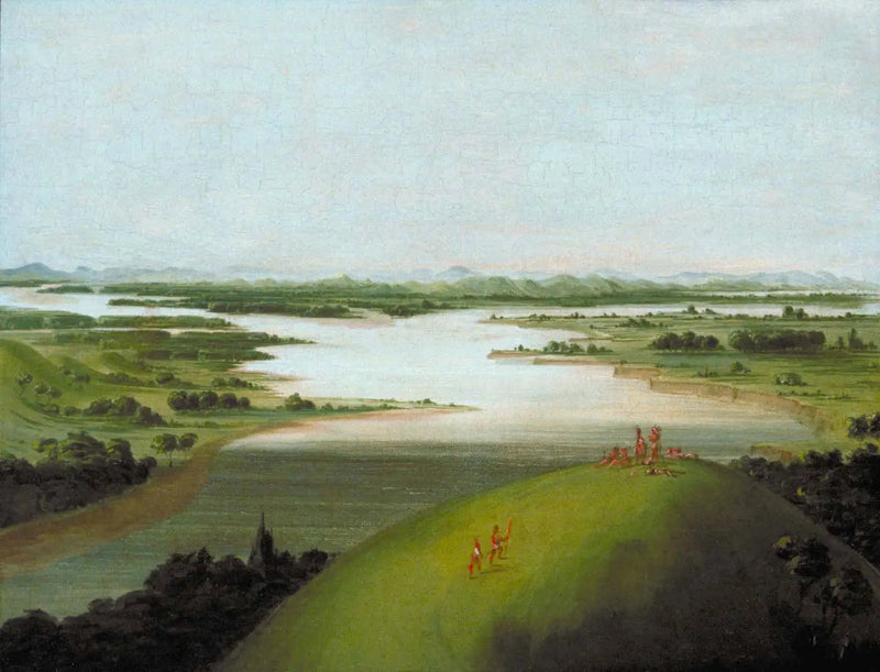 Saint-Louis'in 900 mil yukarısındaki Platte Nehri ağzı - George Catlin