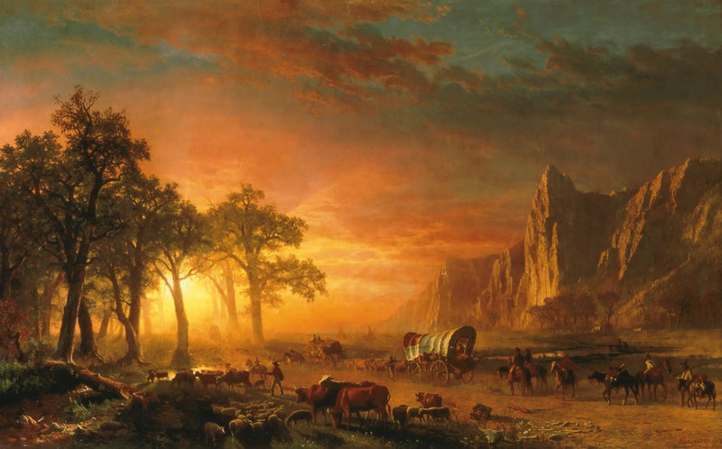 Göçmenler Ova Boyunca Geçerken - Albert Bierstadt