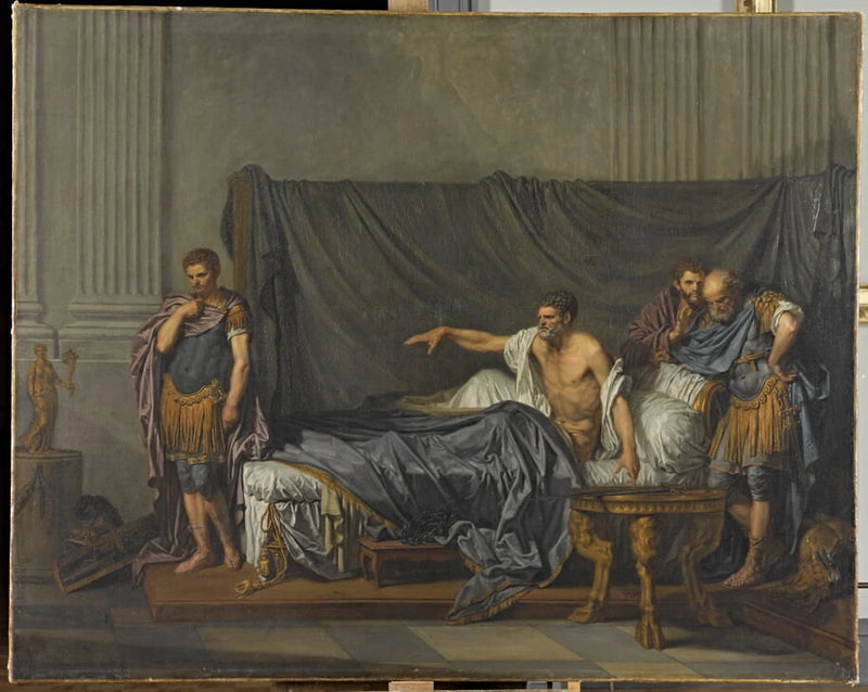 L'Empereur Sévère reproche à Caracalla, son fils, d'avoir voulu l'assassiner, aussi connue sous le titre de Septime Sévère et Caracalla - Jean-Baptiste Greuze