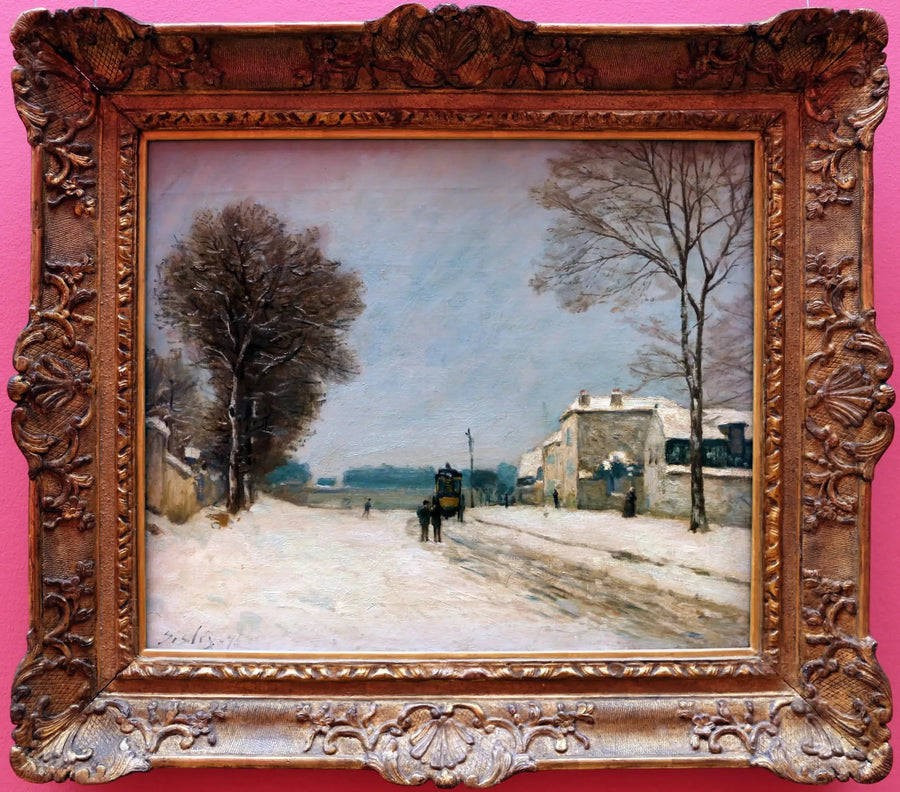 Kışta, kar etkisi - Alfred Sisley