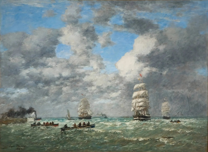 Le Havre Limanı'ndan Ayrılırken - Eugène Boudin