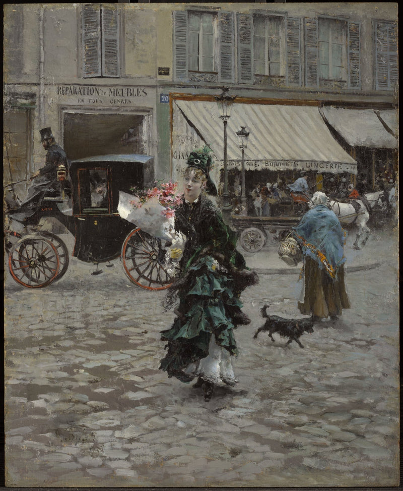 Sokağın karşısına geçerken - Giovanni Boldini