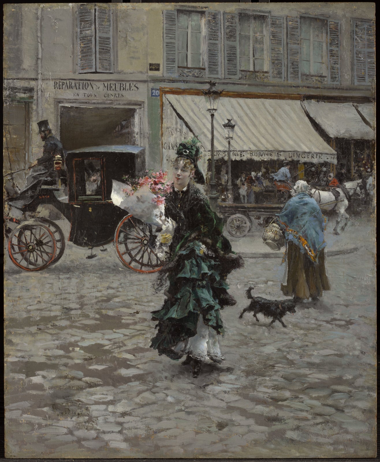 En traversant la rue - Giovanni Boldini
