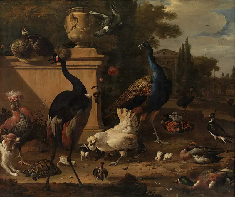 Kümes for Tavuklar Bir Malikanede - Melchior de Hondecoeter