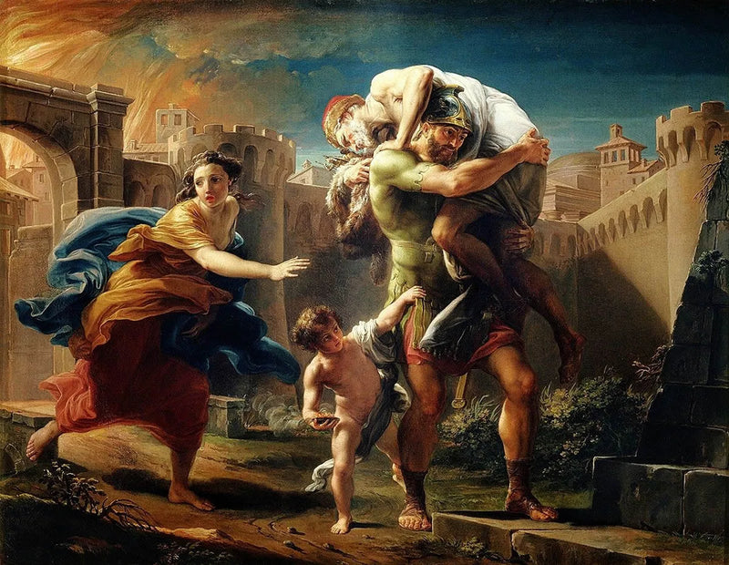 Aeneas Troya'dan Kaçıyor - Pompeo Batoni