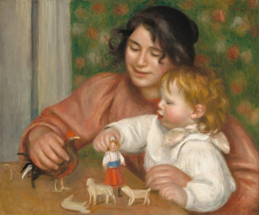 Oyuncaklarla Çocuk - Gabrielle ve sanatçının oğlu, Jean - Pierre-Auguste Renoir