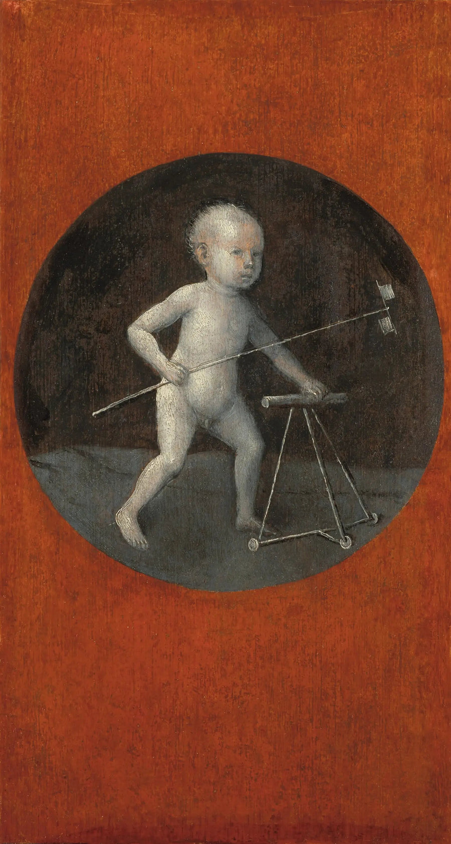 Rüzgar Gülü ve Yürüyüş Yardımcısı ile Çocuk - Hieronymus Bosch