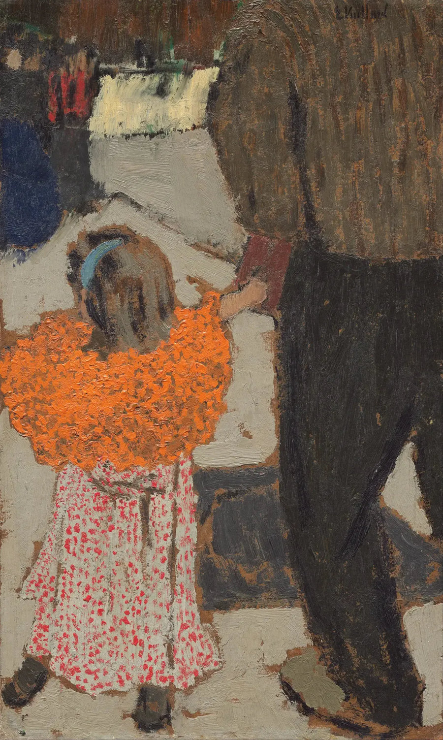 Kırmızı şal takmış çocuk - Édouard Vuillard