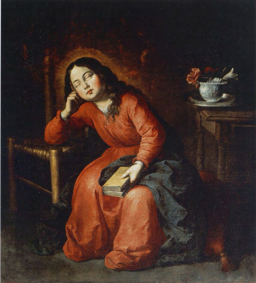 Uyuyan Meryem Çocuk - Francisco de Zurbarán