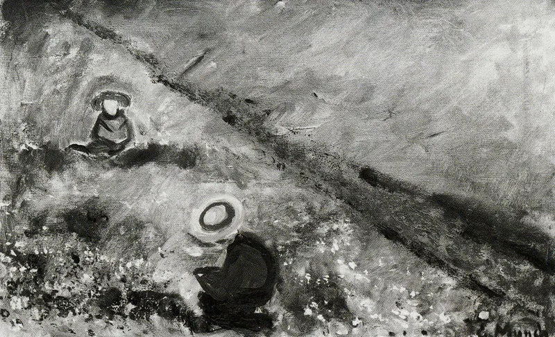 Çiçekli bir çayırda çocuklar - Edvard Munch